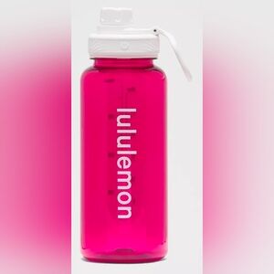 Lululemon Back To Life Clear Bottle 32oz  In Calypso Pink And White. New